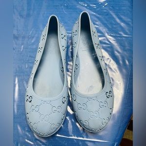 Authentic Gucci jelly flat shoes